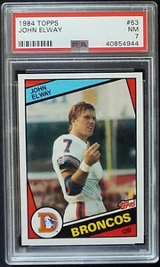 John Elway 1984 Topps RC PSA 7 NM Centered Beauty Rookie Card #63 - Picture 1 of 2