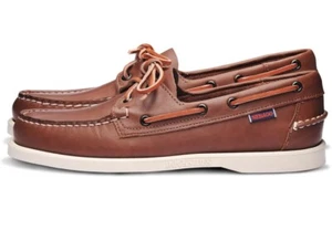 Docksides SEBAGO PORTLAND WAXED Shoes Brown Size 11 R New - Picture 1 of 4