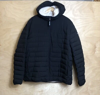 Chaqueta Calvin Klein Sherpa Forro Negra Unisex Talla XL Con Capucha Resistente al Agua. Foto 1 de 4