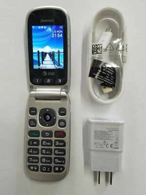 H20 Wireless Cricket Black EasyGo Prepaid Flip Pantech Breeze P2030 Phone - Image 1 of 4