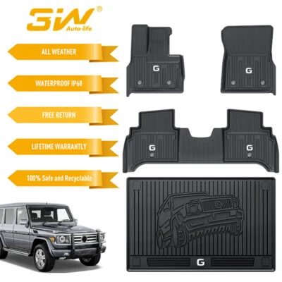 Alfombrillas Bandeja de piso de carga Alfombrilla para revestimiento de maletero para MERCEDES-BENZ CLASE G 2019-23 Foto 1 de 4