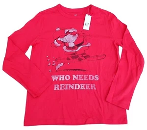 Camiseta de Navidad GAP Boys roja manga larga Santa Claus que necesita precio de venta sugerido por el fabricante £9.99 - Imagen 1 de 3