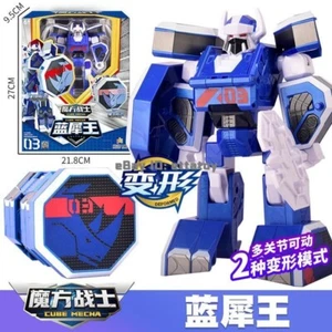 Geo Mecha Beast Guardian Mini NASHORN 03 Blue Rhino Transforming Robot Toy - Picture 1 of 7