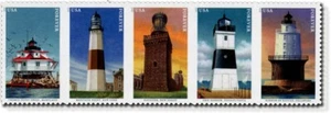 USPS Unused Stamps Sheet of 20 2021 ~ Mid-Atlantic Lighthouses Scott #5621-25 - Picture 1 of 2