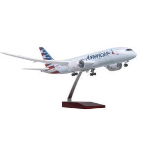 18” 1:130 Scale Model Jet Airplane American Boeing 787 Model Plane W/ LED Light - Picture 1 of 13