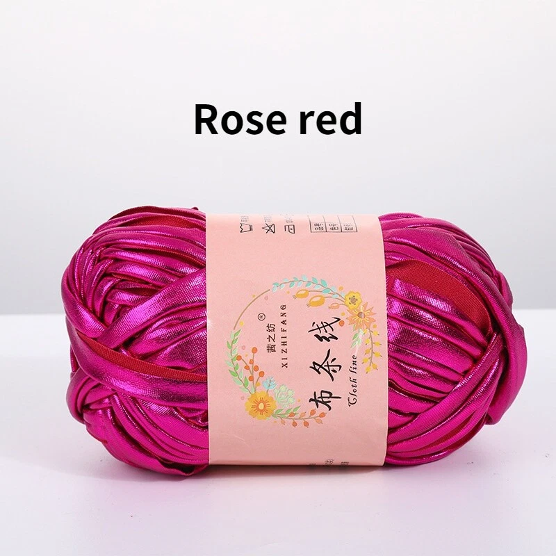 Cinta de tejer de hilo brillante metálico 300G hágalo usted mismo manta de cojín artesanal tejida a mano Foto 1 de 4