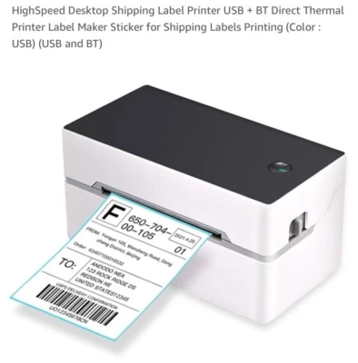 TDL402 Thermal Label Printer 203DPI USB Bluetooth High-Speed Barcode Sticker New - Image 1 of 4