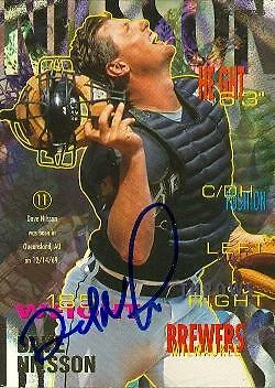 Dave Nilsson autographed Baseball Card (Milwaukee Brewers) 1995 Fleer #186 - Image 1 of 1