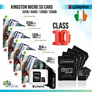 KINGSTON Micro SD SDHC Memory Card Class 10 TF Adapter 8GB 32GB 64GB 128GB 256GB