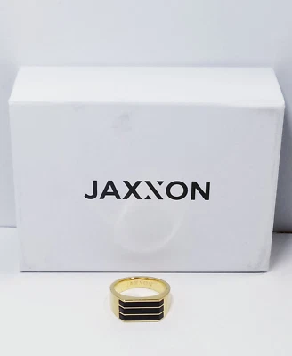 Anel de sinete Jaxxon corte ônix - Ouro tamanho 11 - Imagem 1 de 4