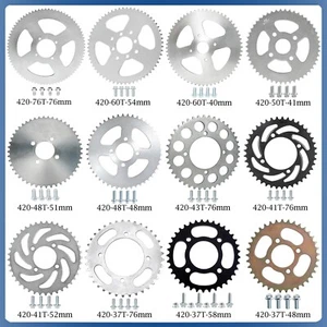 Piñón trasero de cadena 420 37T 41T 43T 48T 50T 60T 76T para bicicleta go kart 4 ruedas - Imagen 1 de 117