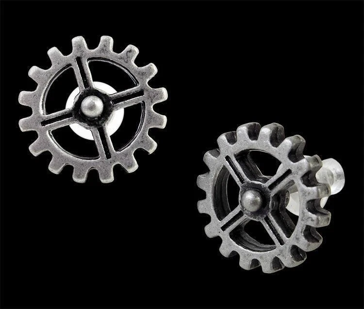 Alchemy Steampunk Ohrringe - Industrilobe - Fantasy Ohrschmuck Mechanik Optik - Bild 1 von 1