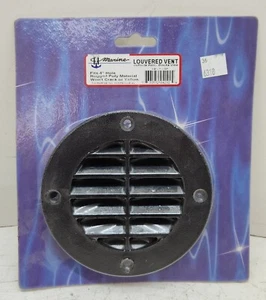 # LV-1-DP T-H Marine Air Vent Louvered Round Cover Black Fits 4" Hole - Foto 1 di 2