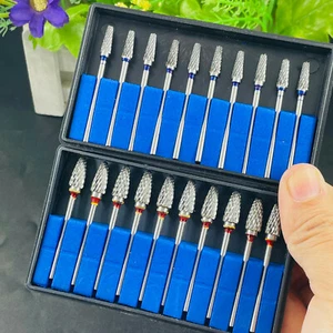10 Pcs Dental Tungsten Carbide Steel Burs Polisher Drill Cutter 2.35mm L4 / F6 - Picture 1 of 22