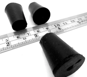 Rubber Stopper #1, 1 Center Hole, Plugs 9/16" To 11/16", 14 mm To 17.4 mm Holes - Picture 1 of 12