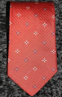 ALCIONE MILANO Italian Woven Red Dot Silk Tie 59 x 3 3/4" - Image 1 of 2