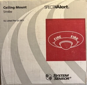 System Sensor SC2415 Ceiling Mount Fire Alarm Strobe 24VDC 15cd, Red - Picture 1 of 4