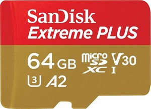 SanDisk 64GB Extreme Plus microSDXC con A2, UHS-I, Clase 10, U3, V30 - Imagen 1 de 12