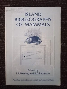 Island Biogeography of Mammals 1986 Linnean Society Press England - Bild 1 von 7