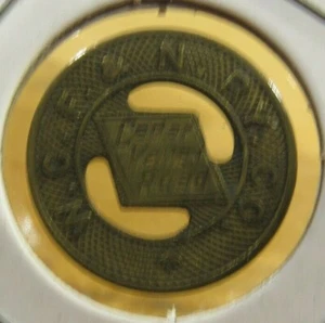 1942 W.C.F.&N. Ry. Co. Waterloo, IA Transit Trolley Token - Iowa #1 - Picture 1 of 2