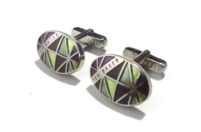 JUEGO DE FABULOSOS GEMELOS ESMALTADOS TED BAKER GENUINOS - LOTE NUEVO A Foto 1 de 4