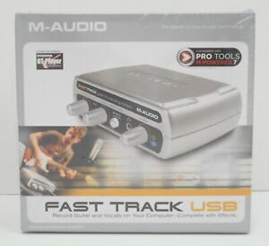 NOS M-Audio Fast Track USB DAC Digital Analog Converter Interface Guitar, Mic In