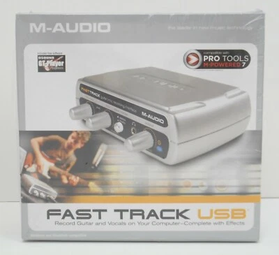 NOS M-Audio Fast Track USB DAC Digital Analog Converter Interface Guitar, Mic In - Image 1 of 4