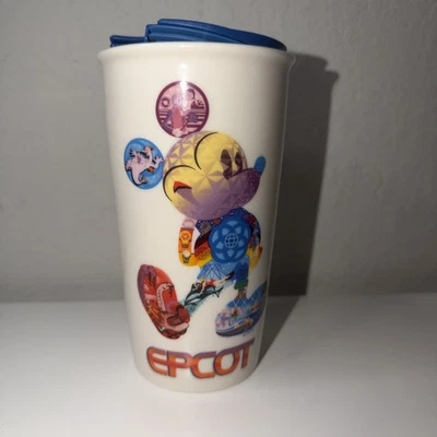 Starbucks Epcot Mickey Traveler Tumbler Double Wall Ceramic 12oz  - Image 1 of 4