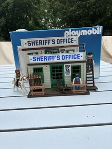 Vintage Playmobil 3423 Western Sheriff's Office with Original Box - Mixed Parts - Picture 1 of 11