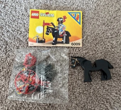 LEGO Castle System BLACK KNIGHT Building Set 6009 Vintage 1992 NEW SEALED BAGS - Image 1 of 4