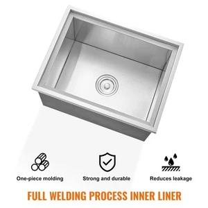 Stainless Steel 0.56m x 0.43m Ice Chest, 43.5L Capacity, for Outdoor Kitchens - Picture 1 of 7