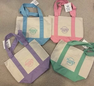 Embroidered Easter Spring Mini Canvas Tote Bag Limited Edition New Lot Set 4! - Picture 1 of 5