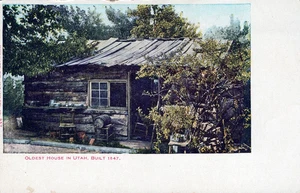 UTAH UT - Ältestes Haus in Utah gebaut 1847 Postkarte - udb - Bild 1 von 2