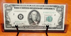 **STAR - 5 DIGIT** $100 1950 Federal Reserve Note fr 2157-B*   AU - Picture 1 of 4