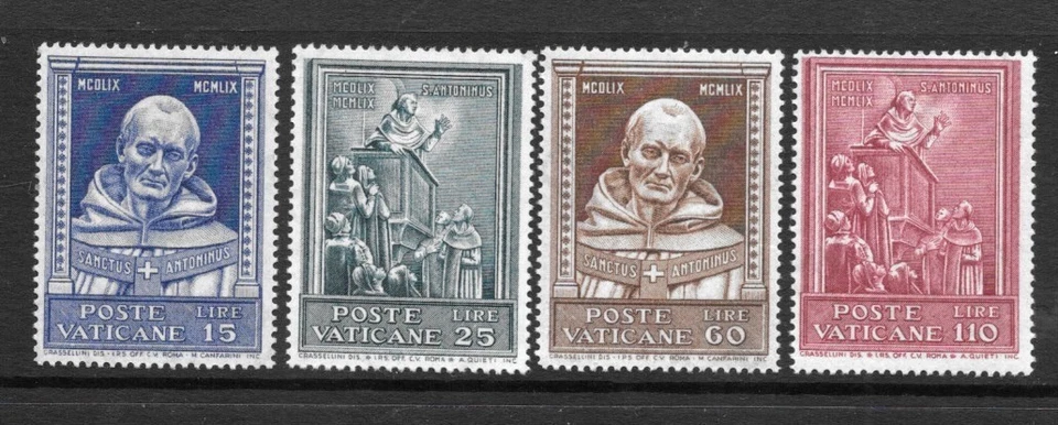 Sello de la Ciudad del Vaticano, 1960, sc # 269-72 (4), MNH / VA - 115 Foto 1 de 1