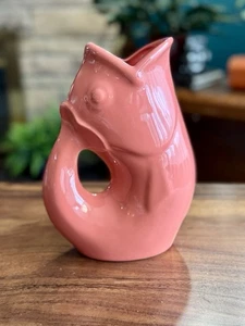 Gurgle Pot Coral Fish Pitcher Large Gurgles When You Pour Pitcher/flowers Vase - Picture 1 of 11