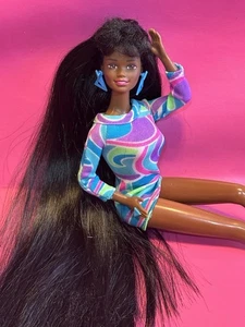 Barbie Afroamerikanische Puppe + Totally Hair Kleid ~ super lange Haare 🔵🟡🟣🟢 - Bild 1 von 24