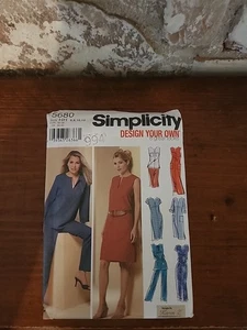 Simplicity 5680 Misses Miss Petite Pants Skirt Dress Uncut Pattern Size 6-12 - Picture 1 of 5