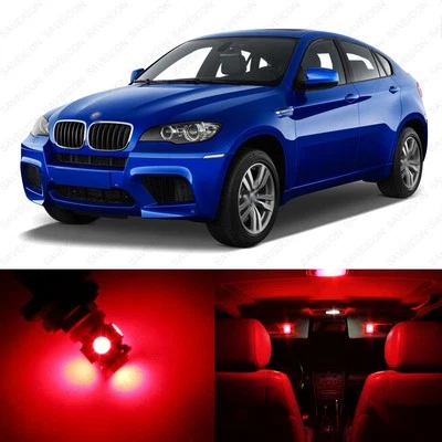 21 x Paquete de luces interiores LED rojas sin errores para BMW X6 2008-2014 + HERRAMIENTA Foto 1 de 4