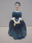 Royal Doulton Cherie Hn 2341 1965 Figurine Lady Blue Dress England Bone China