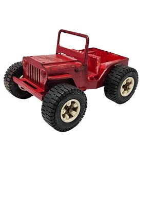 TONKA Vintage Pressed Steel Toy 2445 Red JEEP WILLYS No Top Dune Buggy Vehicle - Image 1 of 4