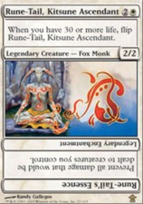 1x Rune-Tail, Kitsune Ascendant LP, English MTG Saviors of Kamigawa