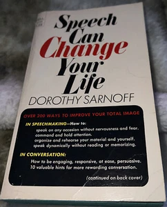 SPEECH CAN CHANGE YOUR LIFE By Dorothy Sarnoff 1972 1st Edition - Picture 1 of 15