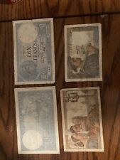 france vintage banknotes Francs 1940s