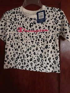 Champion Girls t-Shirt Leopard graphic Size S Athletic Wear New Multicolored - Picture 1 of 4