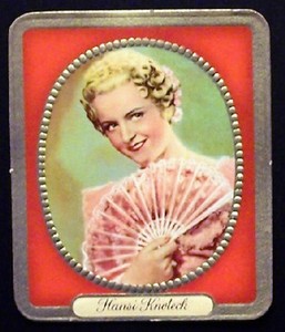 #25 Hansi Knoteck 1937 Garbaty Passion Film Favorites Embossed Cigarette Card