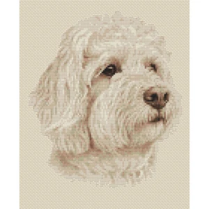 Cockapoo, leicht (Sepia) Kreuzstich Design (Kit oder Diagramm) - Bild 1 von 1