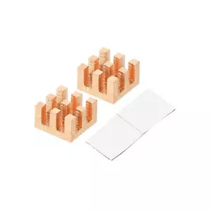 Copper Heatsink 10x10x6mm with Self Adhesive for IC Chipset Cooler 2pcs - Afbeelding 1 van 6