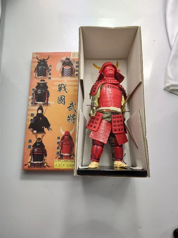 Red samurai Warrior Statue, doll, figure 10" tall Cover