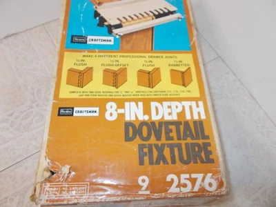 Sears Craftsman 8 pulgadas de profundidad accesorio de cola de milano herramienta de carpintería de colección 92576 Foto 1 de 4
